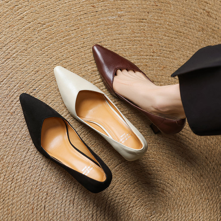 Esme Sculpt Leather Heels