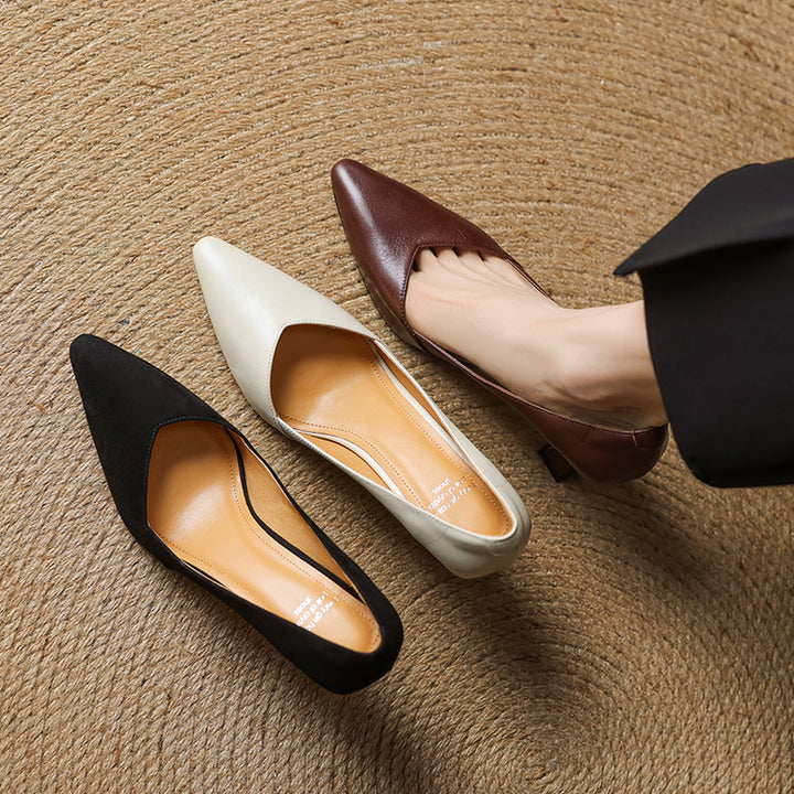 Esme Sculpt Leather Heels