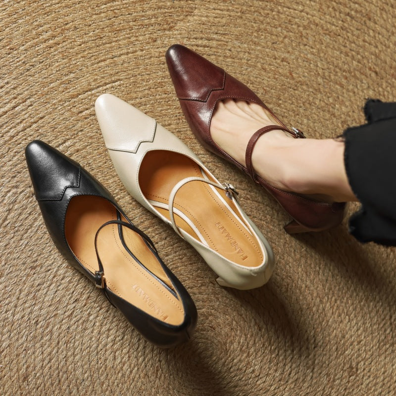 Rivelle Mary-Strap Leather Pumps