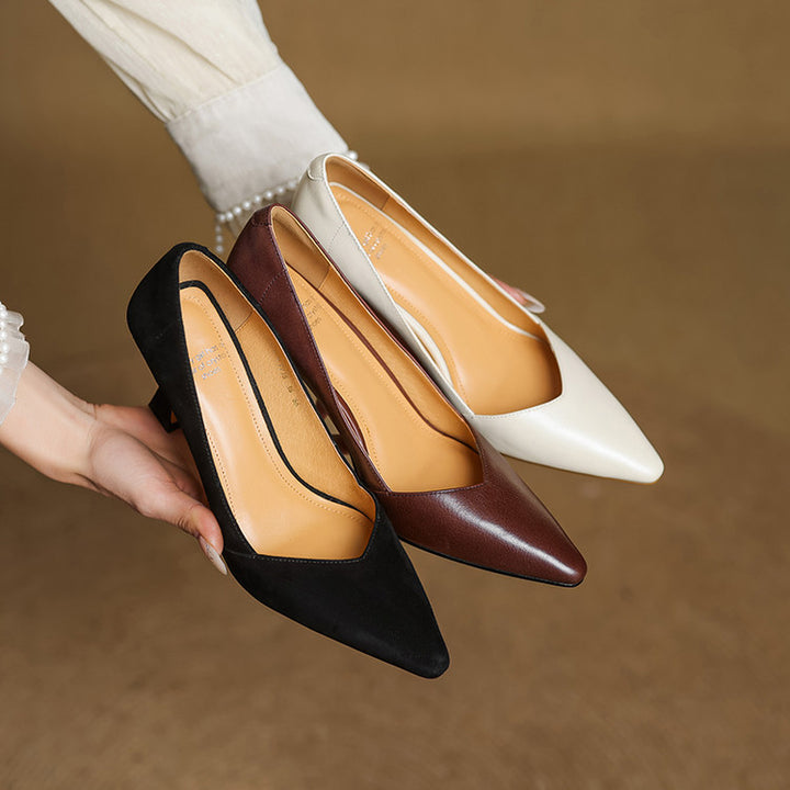 Esme Sculpt Leather Heels