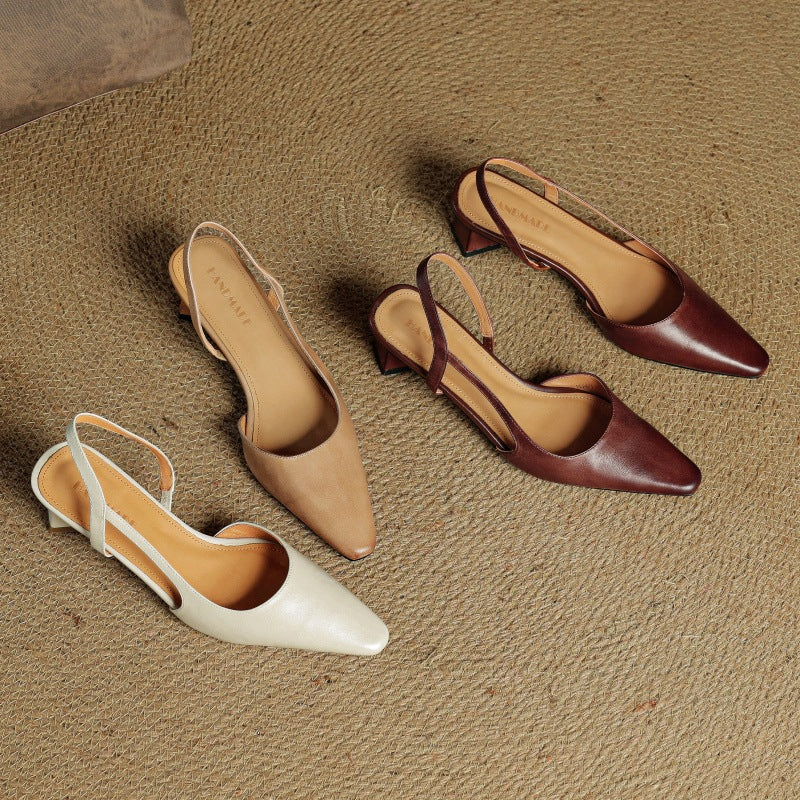 Arlise Leather Slingback Pumps