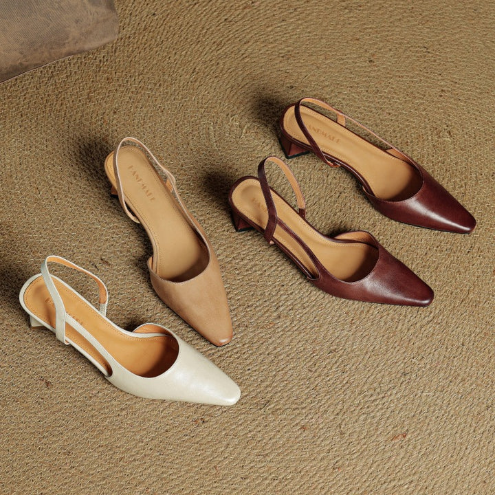Arlise Leather Slingback Pumps