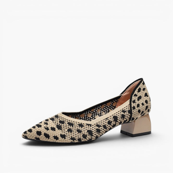 Elyss Knit Block-Heel Pumps