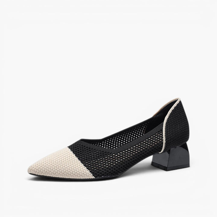 Elyss Knit Block-Heel Pumps