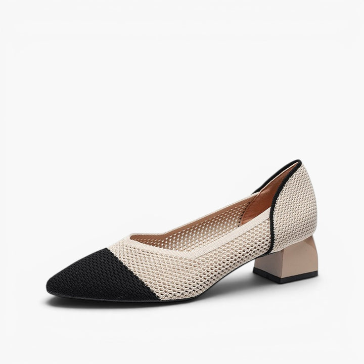 Elyss Knit Block-Heel Pumps