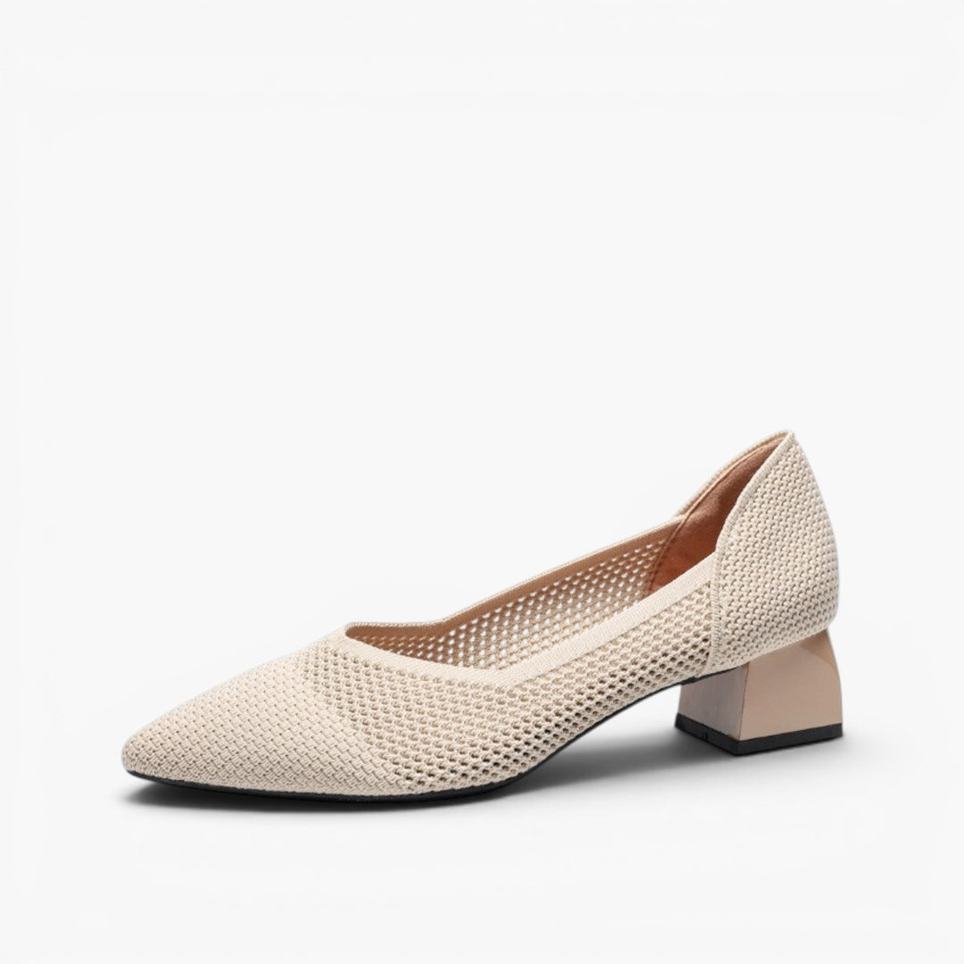 Elyss Knit Block-Heel Pumps