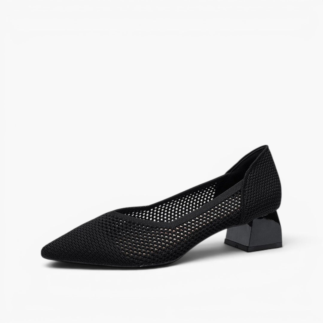 Elyss Knit Block-Heel Pumps