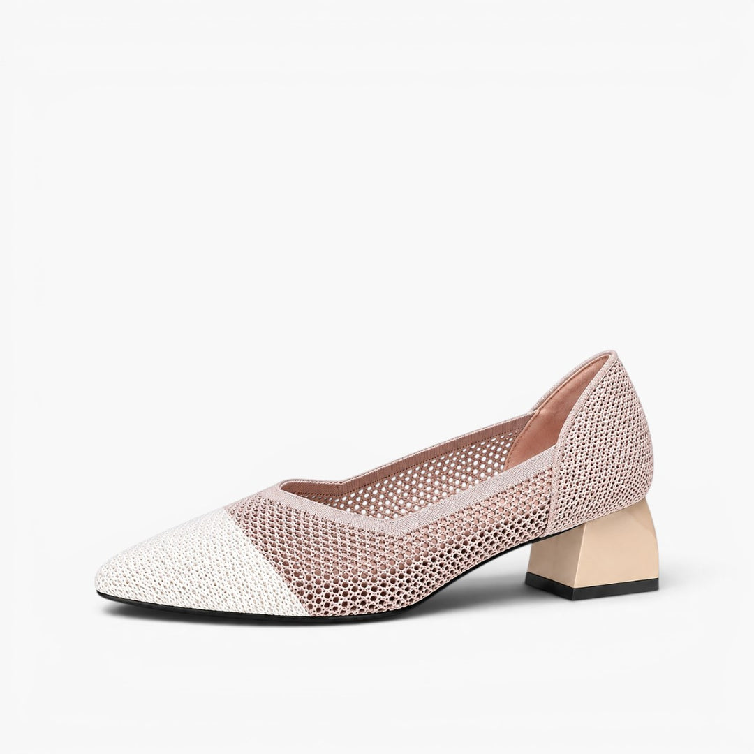 Elyss Knit Block-Heel Pumps