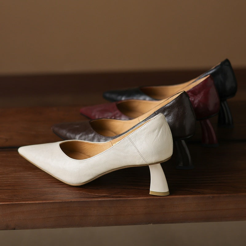 Riva Sculpted Leather Pumps