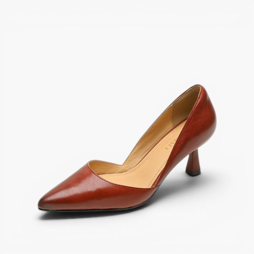 Loréne Curve Leather Heels