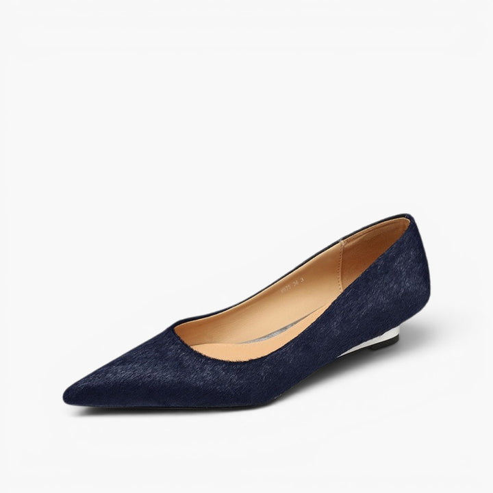 Marcele Haircalf Low-Heel Wedges