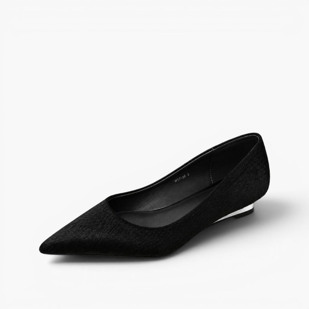 Marcele Haircalf Low-Heel Wedges