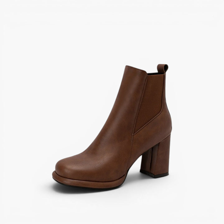Noémie Rounded Block-Heel Ankle Boots