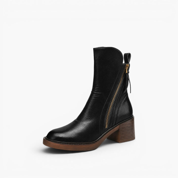 Norwen Stacked-Heel Boots