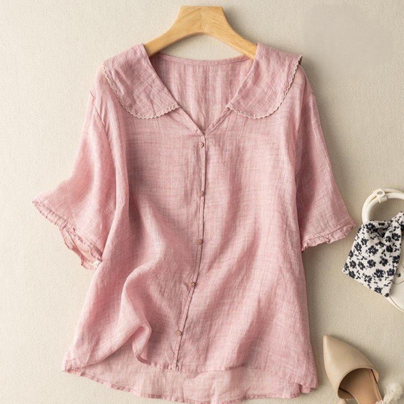Clevra Cotton-Linen Blouse