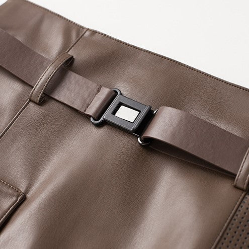 Léone Lambskin Midi Skirt