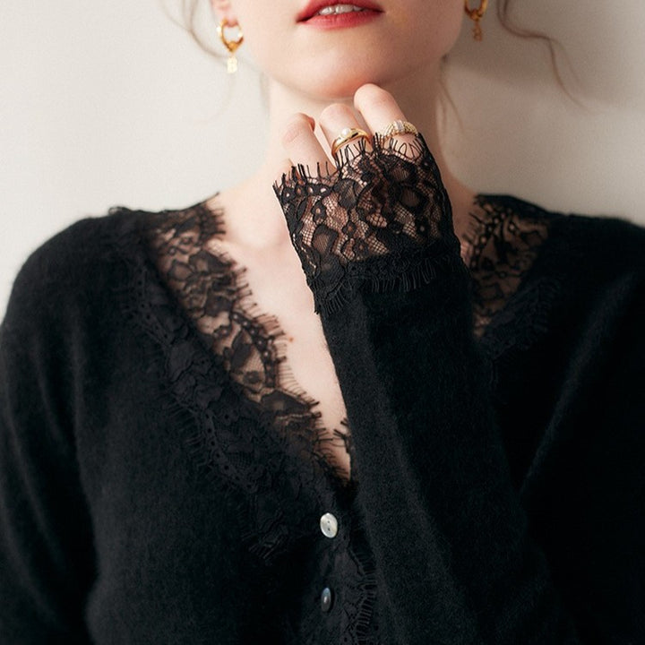 Arlisse Lace Cashmere Cardigan