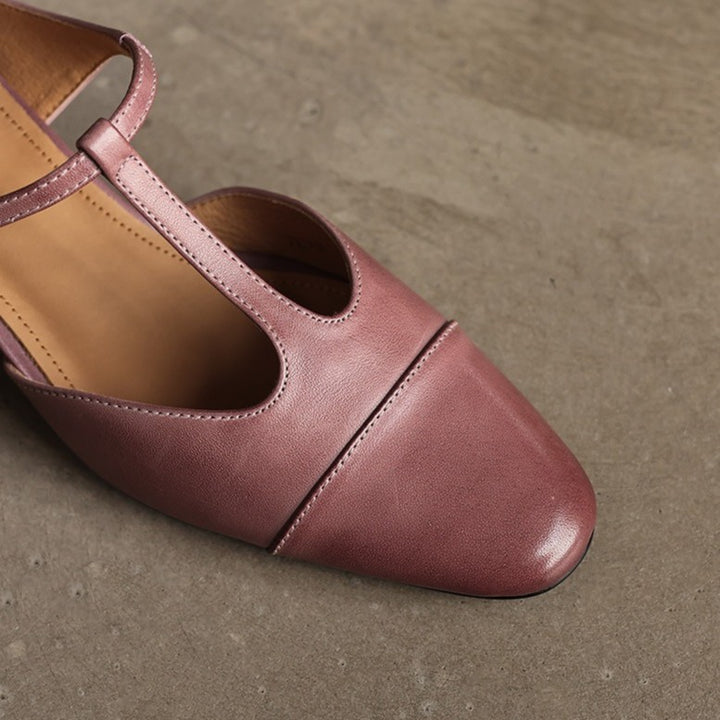 Rovell T-Bar Leather Mules