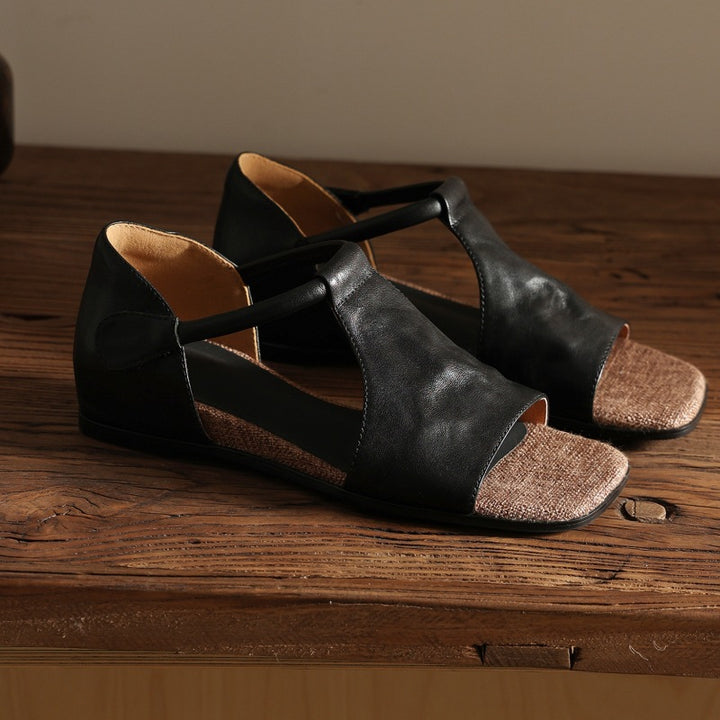 Seline T-Bar Leather Sandals