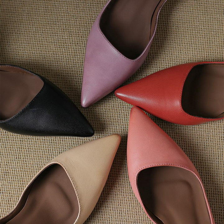 Orlisse Leather Heels