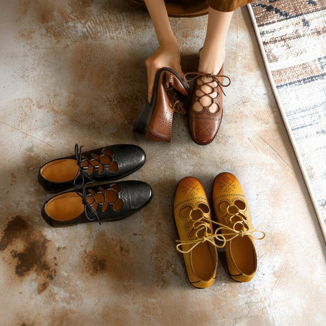 Lucia Brogue Leather Oxfords