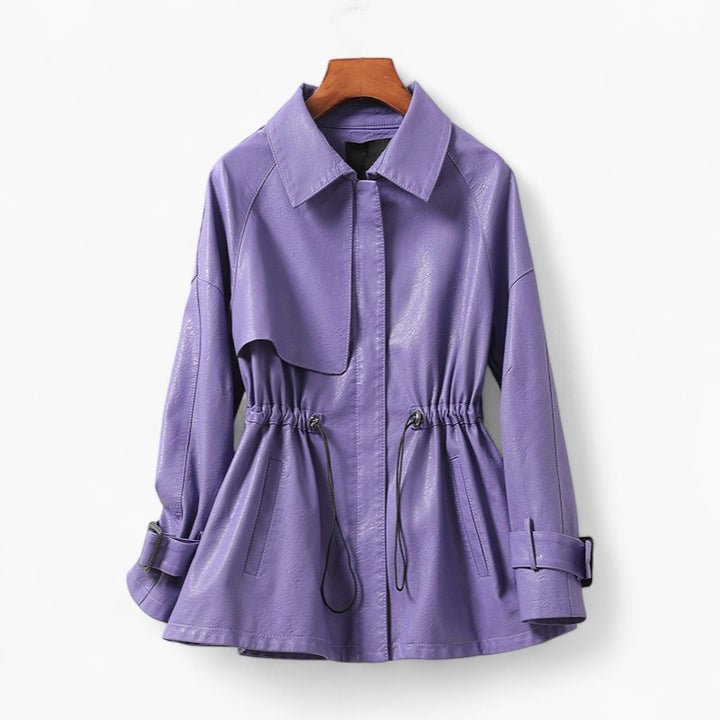 Velisse Drawstring Leather Jacket