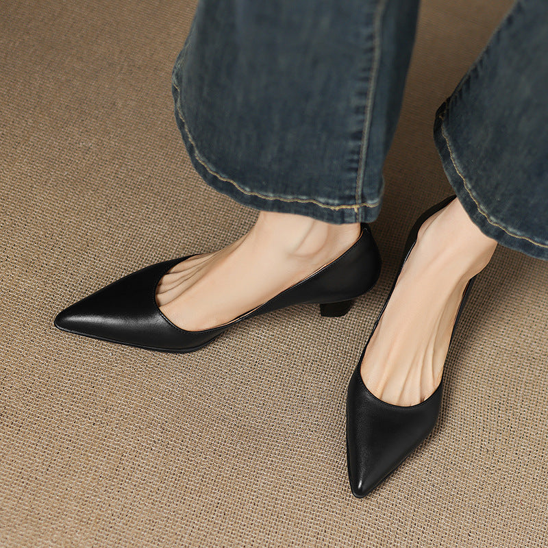 Calenne Leather Heels