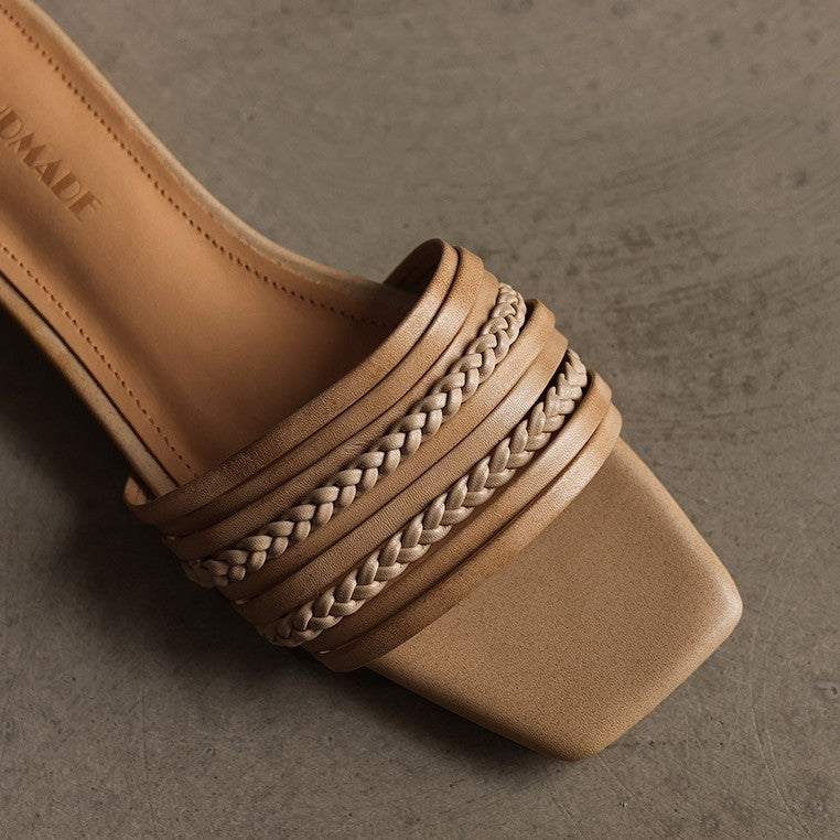 Nola Square Leather Sandals