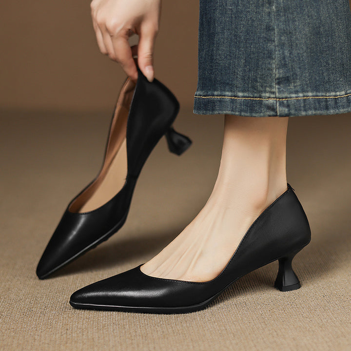 Calenne Leather Heels