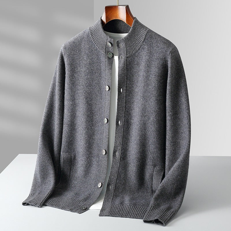 Trevoux Wool Button Cardigan