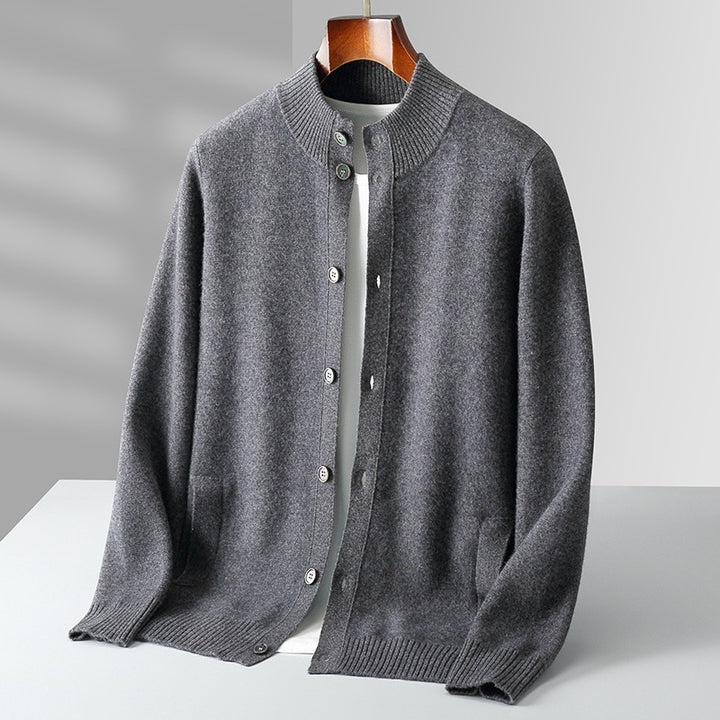 Trevoux Wool Button Cardigan