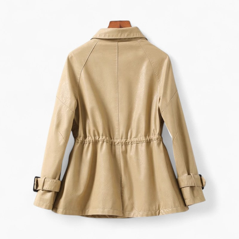 Velisse Drawstring Leather Jacket