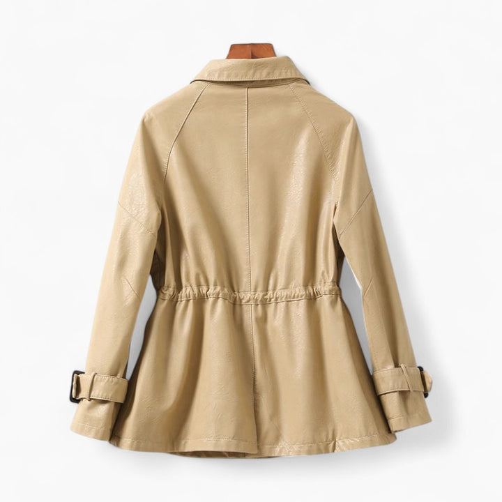 Velisse Drawstring Leather Jacket