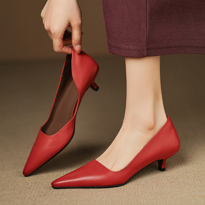Orlisse Leather Heels