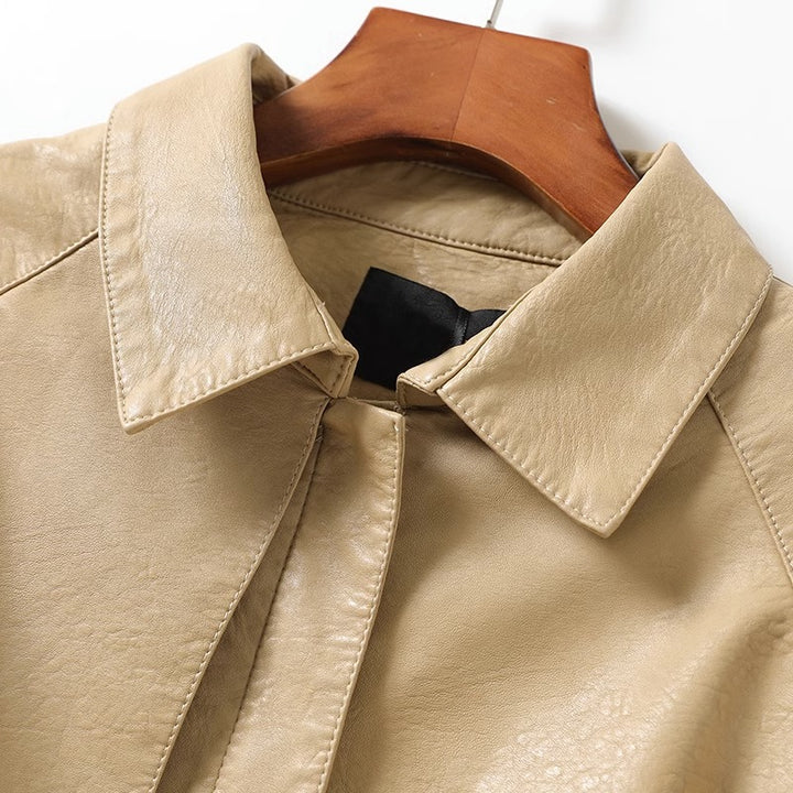 Velisse Drawstring Leather Jacket