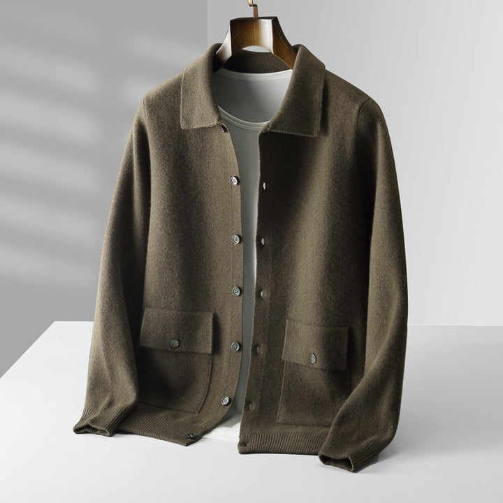 Alvoro Wool Polo Cardigan