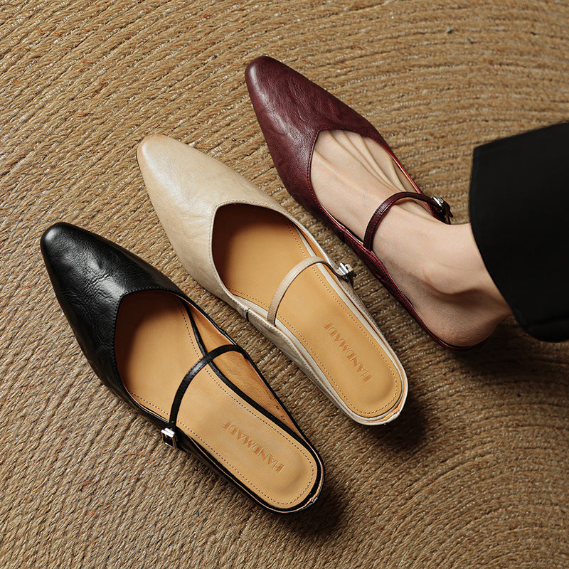 Envara Lambskin Leather Mule