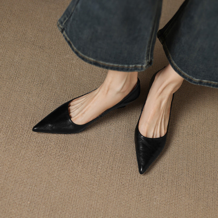 Verrine Leather Low Pumps