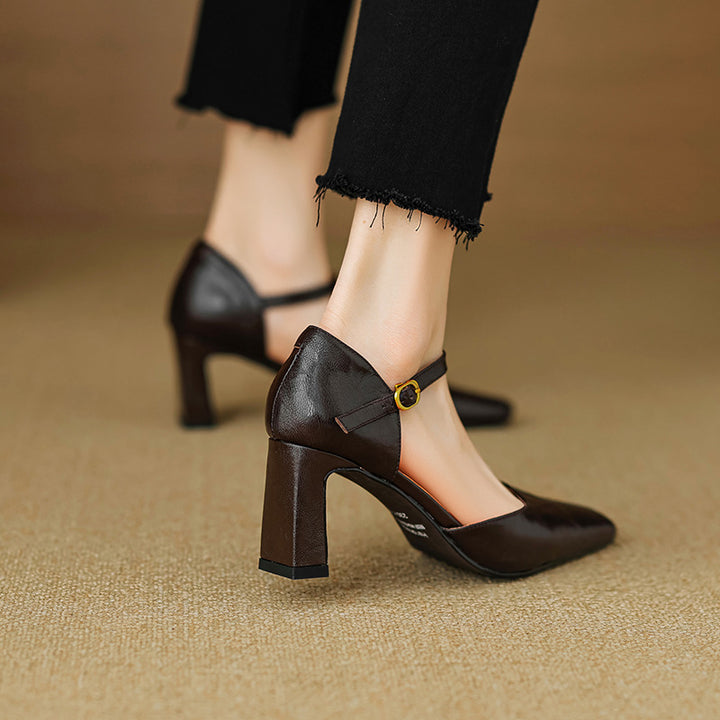 Virelle D’Orsay Leather Heels
