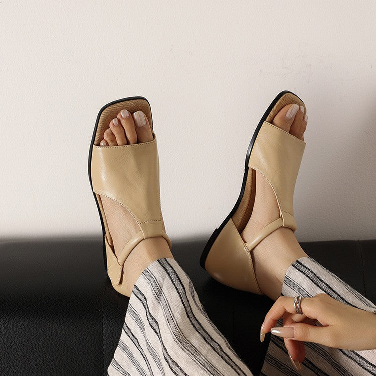 Seline T-Bar Leather Sandals