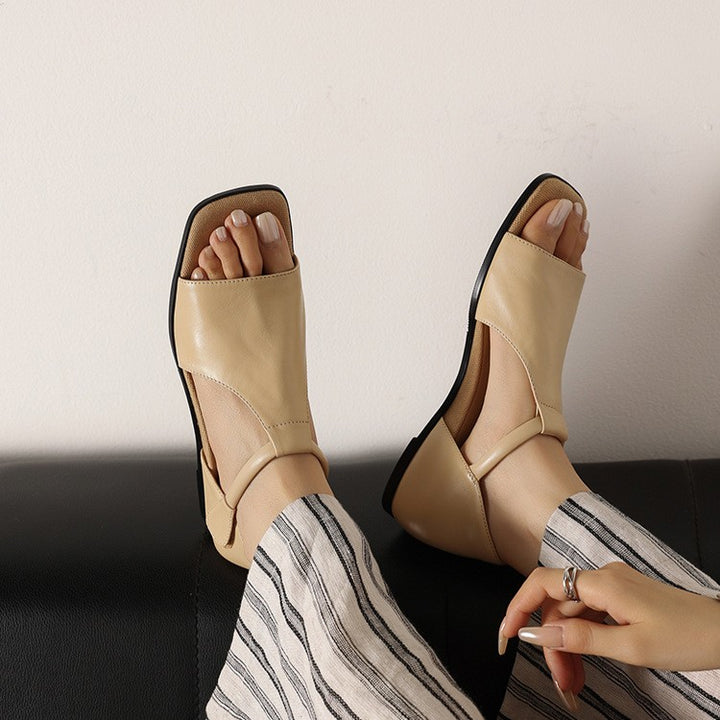Seline T-Bar Leather Sandals