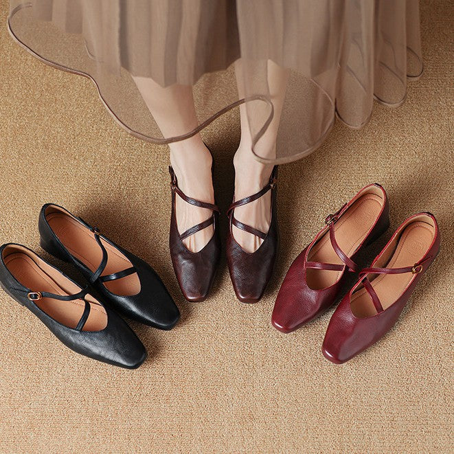 Marvelle Leather Mary Janes