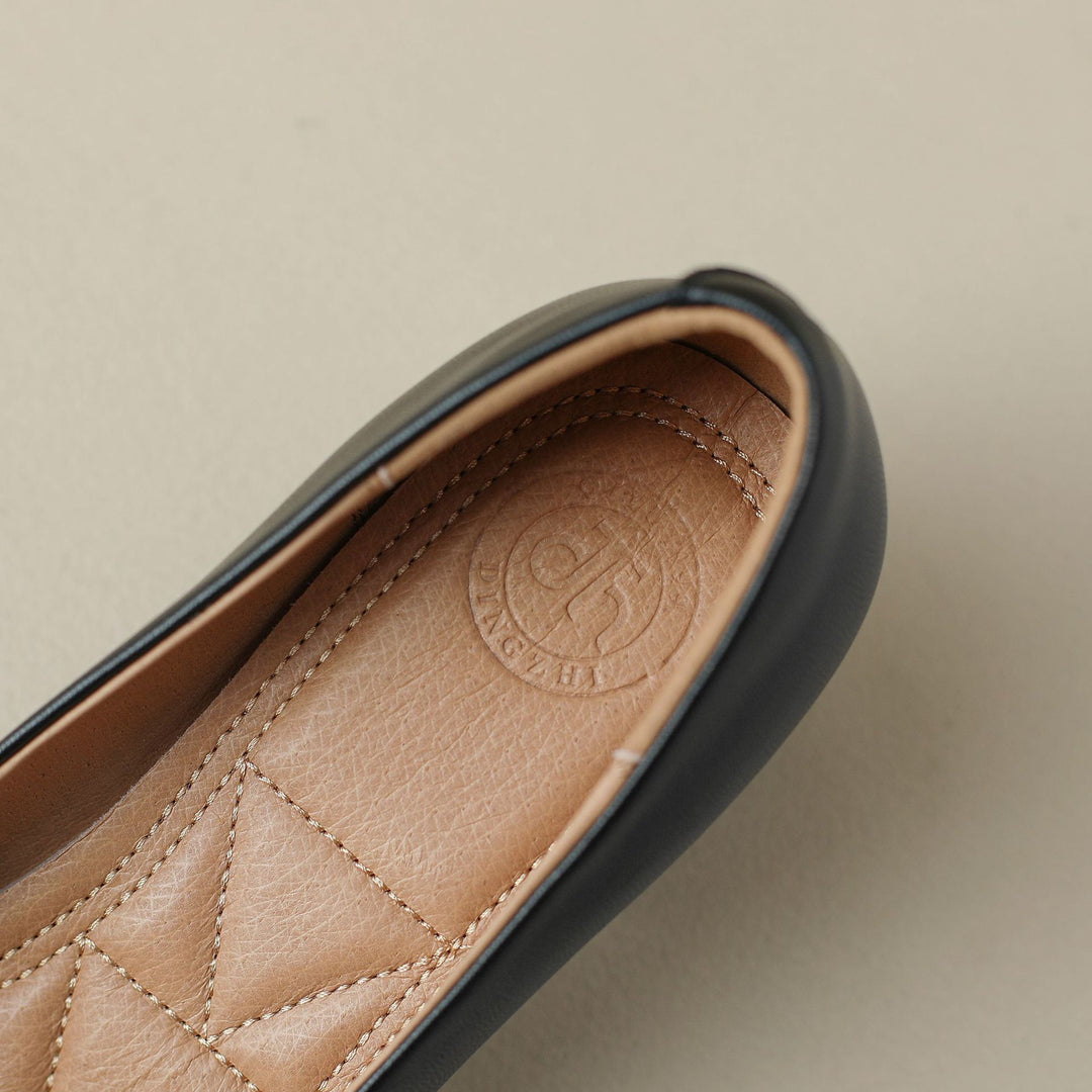 Elara Square-Toe Leather Pumps