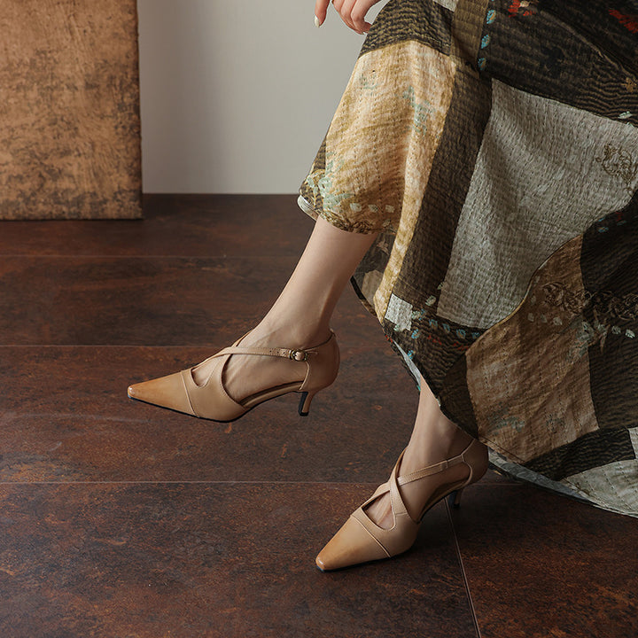Celest Leather Mary-Jane Heels