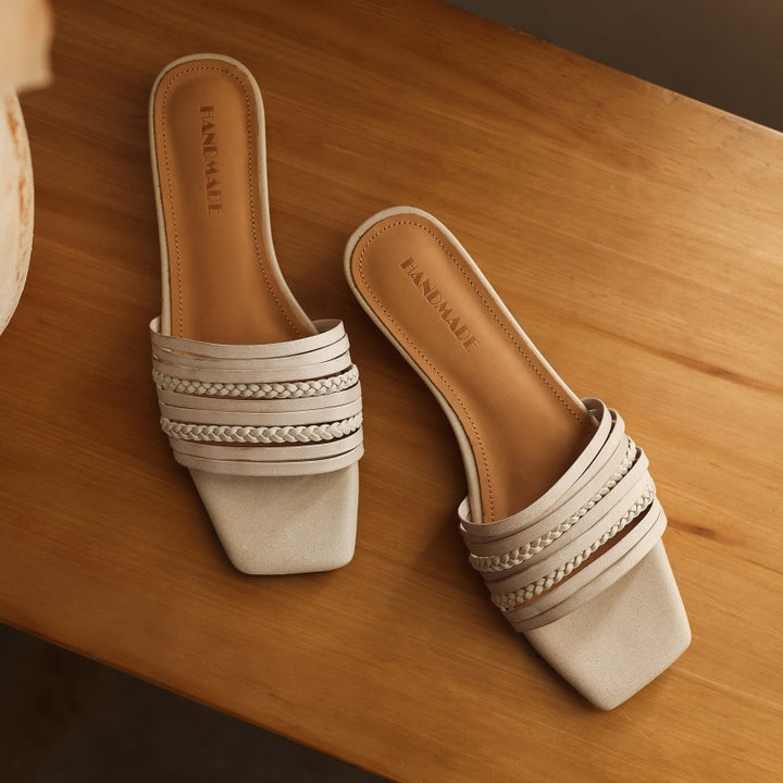 Nola Square Leather Sandals