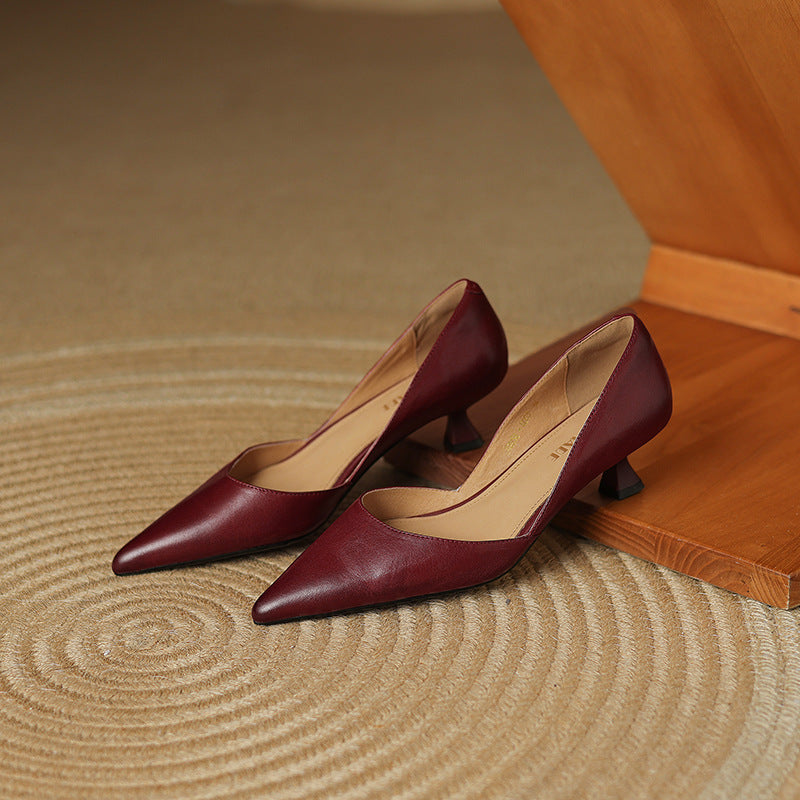 Ceyra Leather Heels