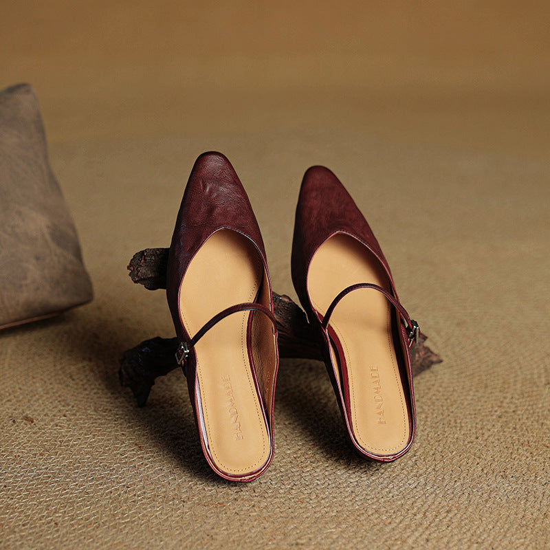 Envara Lambskin Leather Mule