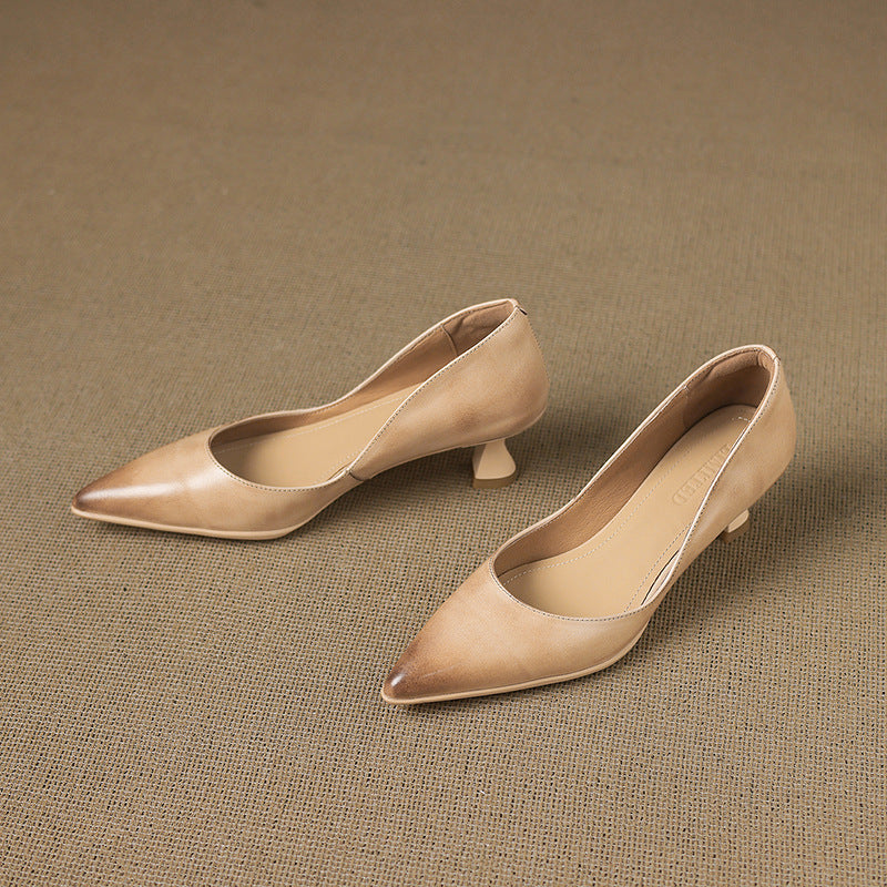 Calenne Leather Heels