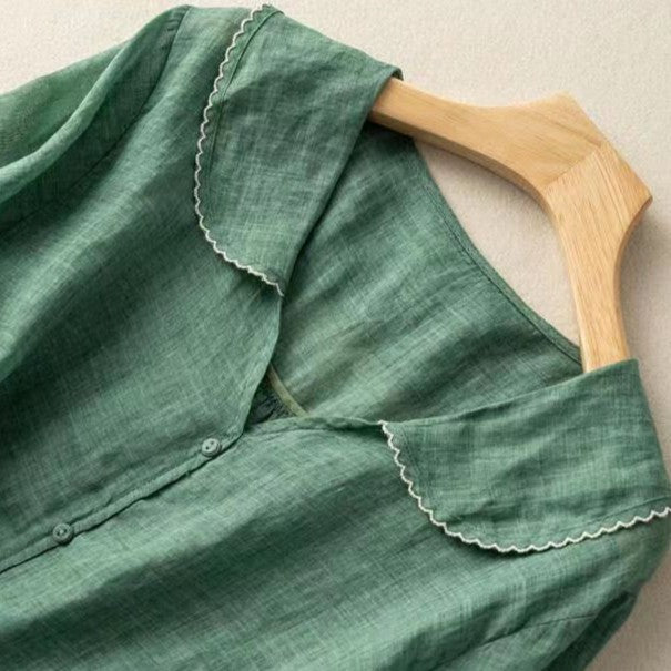 Clevra Cotton-Linen Blouse