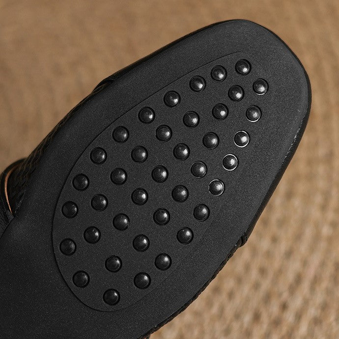 Marvone Low-Heel Leather Loafer